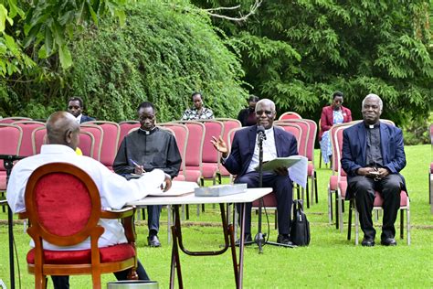 President Museveni Meets Bishop Joseph Anthony Zziwa Of Kiyinda