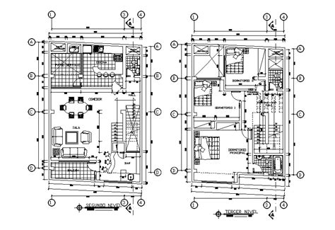 12x8m House Plan Is Given Is Given In The Form Of 2D Autocad Drawing