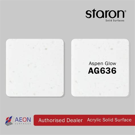 Staron Acrylic Solid Surface Aspen Glow AG636 For Table Tops Size