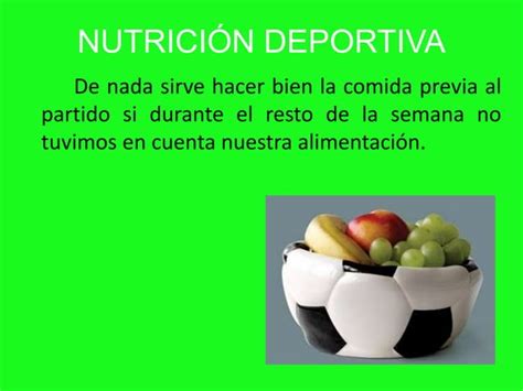 Nutrición en futbol PPT