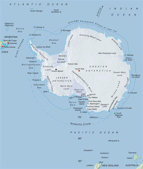 Map of Antarctic - MapSof.net