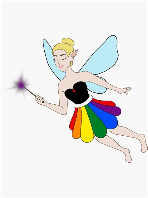 Gay Pride Flag Rainbow Fairy LGBTQ Sticker By ElReKla Redbubble