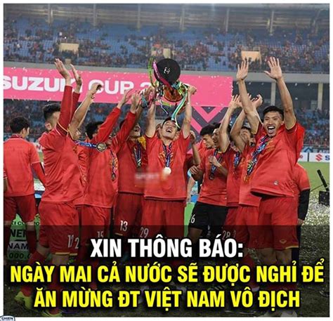 Ảnh chế ăn mừng chức vô địch AFF Cup 2018 của đội tuyển Việt Nam EU