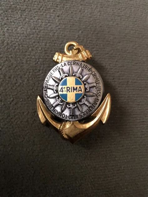 INSIGNE MILITAIRE 4EME RIMA G4347 Pin S Infanterie De Marine Arthus