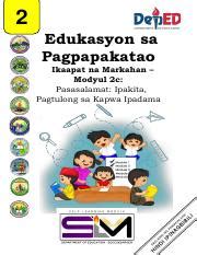 Esp Q M C Final Pdf Edukasyon Sa Pagpapakatao Ikaapat Na Markahan