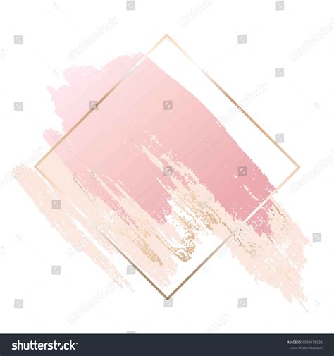 Brush Strokes Rose Nude Tones Gold Stock Vector Royalty Free Shutterstock