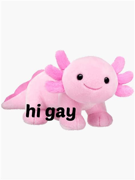 Pegatina Hola Gay Bab Ajolote De Thetanglesystem Redbubble