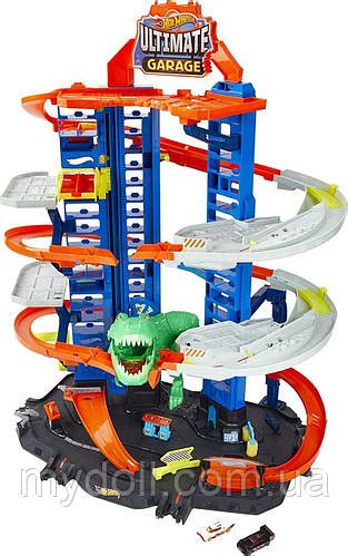 Купить Трек Хот Вилс Легендарный гараж Hot Wheels City HW Ultimate Garage Playset Mega T Rex
