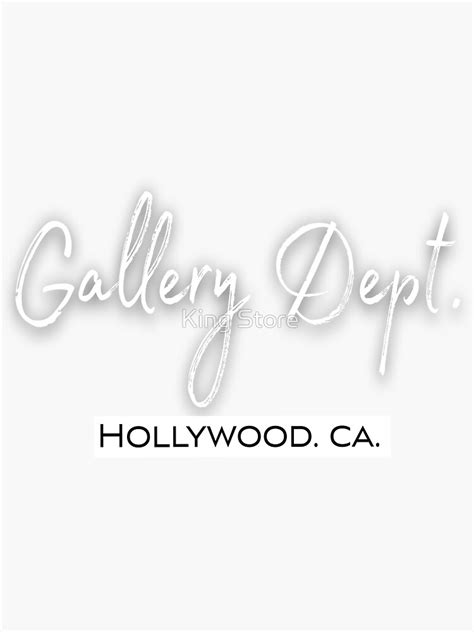 Gallery Dept Sticker For Sale By Kizak Redbubble