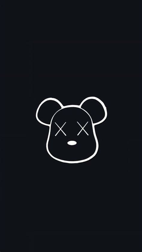 Download Kaws iconic black and white artwork Wallpaper | Wallpapers.com