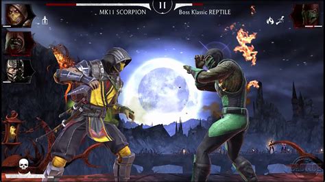 Mortal Kombat Mobile Klassic Reptile Boss Fight Youtube