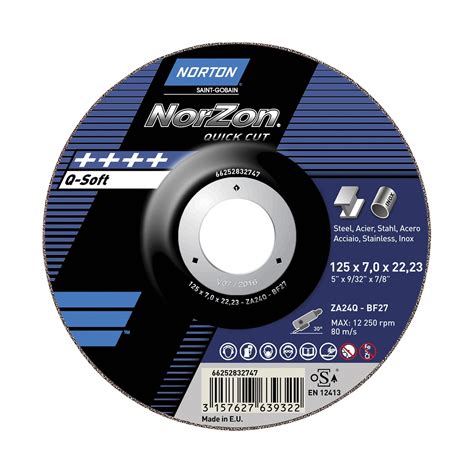 Norton Norzon Quick Cut T27 зачистные диски - Norton