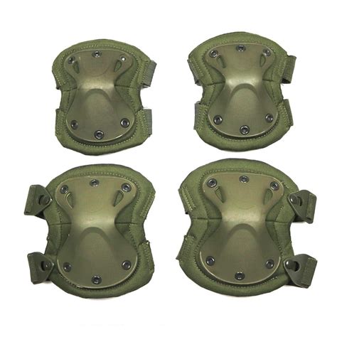 Kit De Prote O Joelheira E Cotoveleira Airsoft Verde Prime Guns