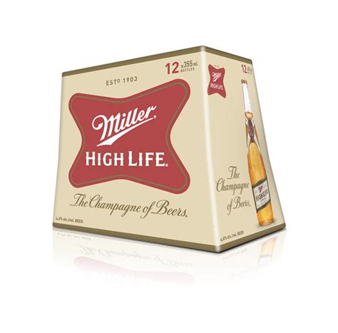 MILLER HIGH LIFE: 12 X Bottle 355 ml - The Beer Store