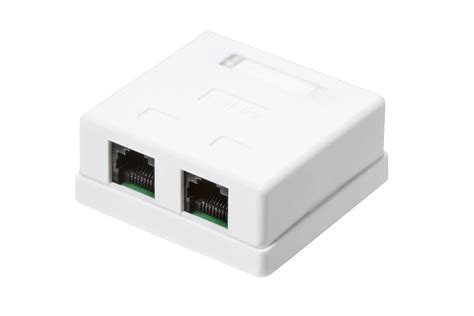 Розетка компьютерная RJ-45(8P8C) категория 5е, двойная, внешняя, DUAL ...