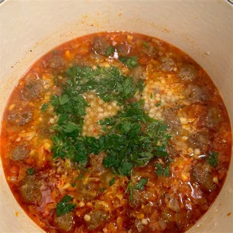 Moroccan Meatball And Couscous Soup Carol Bee Cooks