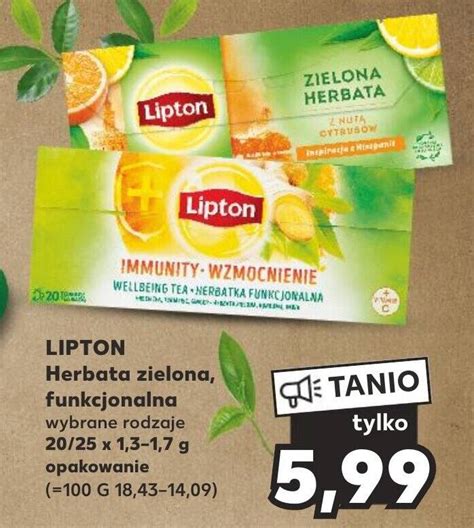 Promocja Lipton Herbata Zielona Funkcjonalna Wybrane Rodzaje X