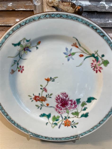 Proantic Ancienne Assiette En Porcelaine De Chine Compagnie Des Indes