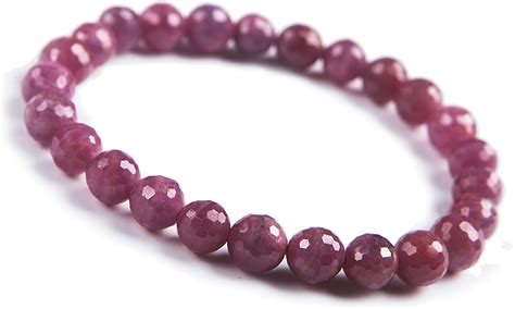 Amazon Lizifang Red Natural Ruby Gemstone Crystal Faceted Bead