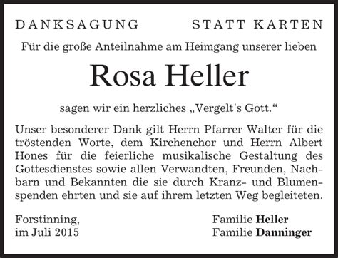 Traueranzeigen Von Rosa Heller Trauer Merkur De