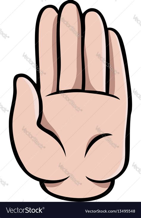 Human Cartoon Hand Showing Stop Sign Royalty Free Vector