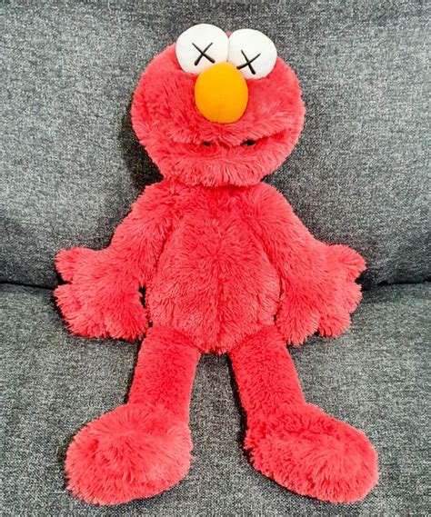 Kaws Sesame Street Uniqlo Elmo Plush Toy Red Plush Soft Toy Kaws