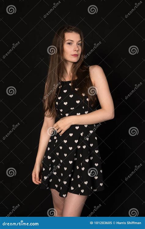 Brunette In Black And White Stock Image Image Of Print Beautiful 101203605