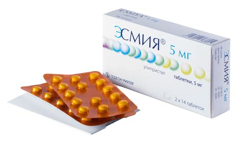 Эсмия® (Улипристал) таблетки 5мг, №28