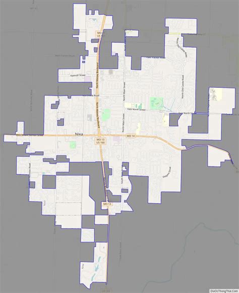 Map of Nixa city