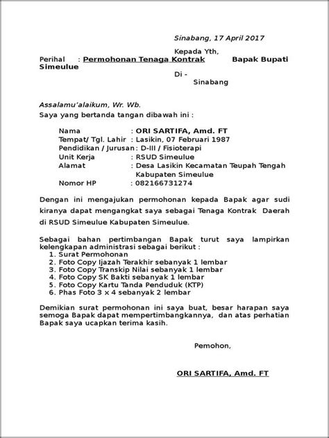 Contoh Surat Perintah Kerja Untuk Tenaga Pengajar Surat Lamaran Kerja