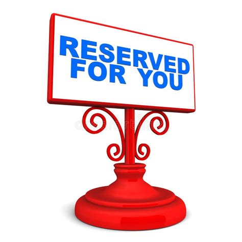 Reserviert stock abbildung. Illustration von reserviert - 28048869