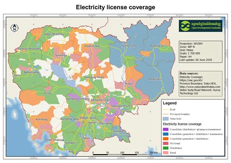 Electricity Price And License Coverage Areas In Cambodia Dataset Od