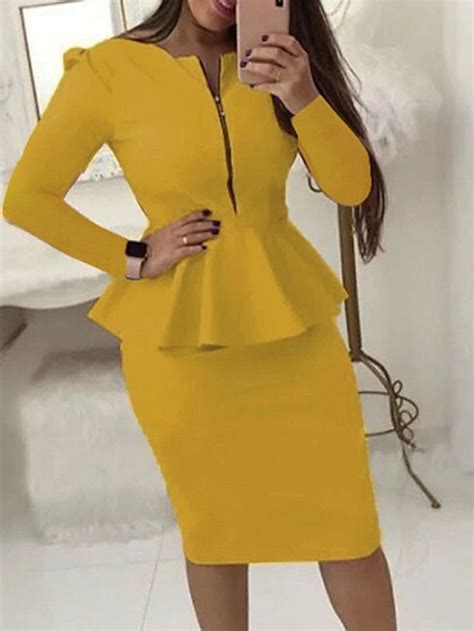 Women Maxi Dresses Womens Dress Bodycon Sheath Dress Church Dress Midi Dress Black Yellow Red