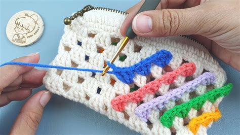 Scrap Yarn Crochet Zipper Purse Tutorial Amazing Crochet Purse ViVi