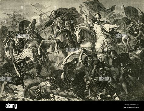 'The Bishop of Ratisbon at the Battle of Augsburg', Battle of Lechfeld ...