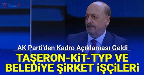 Son dakika AK Parti den taşerona Kit lere Belediye şirket işçileri