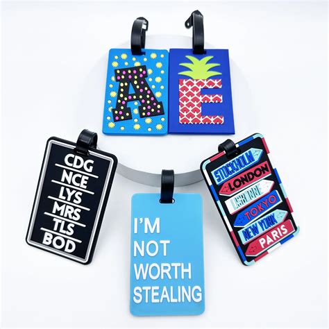 1PCS Cute Luggage Tag Creative Letter Suitcase Silicon Portable Travel