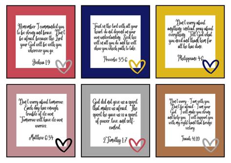 Anxiety Scripture Cards, Anxiety Relief Scripture Cards Printable ...