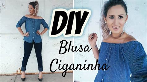 Diy Transformando Camisa Masculina Em Blusa Ciganinha Ombro A Ombro