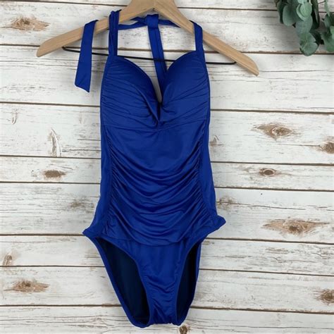 La Blanca Swim La Blanca One Piece Ruched Swimsuit Royal Blue