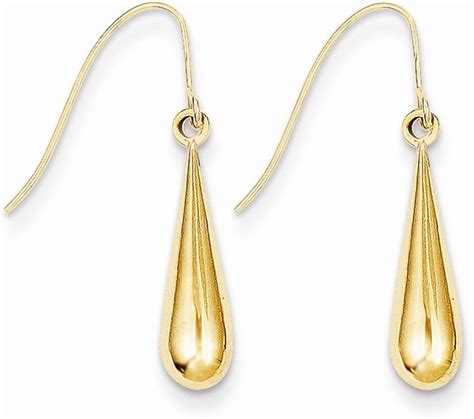 PriceRock 14k Gold Tear Drop Earrings Amazon Co Uk Jewellery