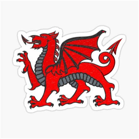 "Welsh Dragon" Sticker for Sale by Buckwhite | Redbubble