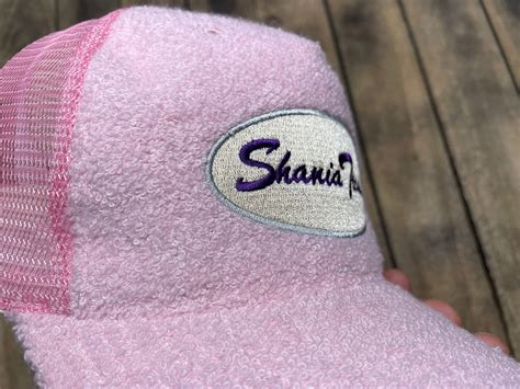 Shania Twain Vintage Pink Terry Cloth Trucker Hat Y2k T Shirt Tour Snapback