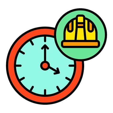 Icono De Las Horas De Trabajo Vector Premium