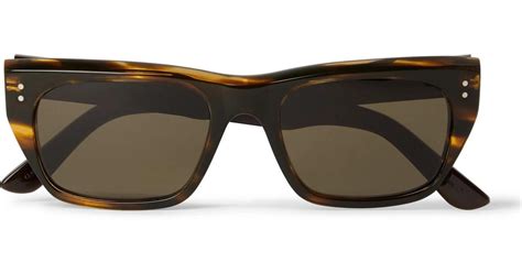 Celine Homme Square Frame Tortoiseshell Acetate Sunglasses In Brown For