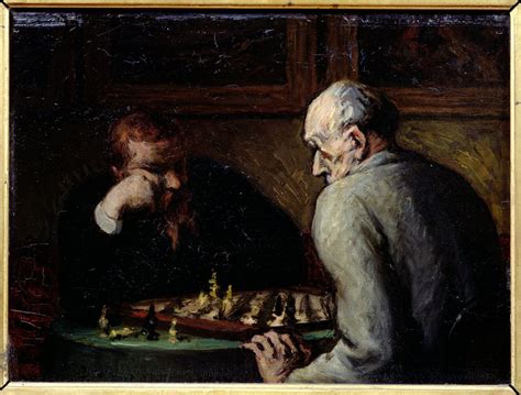 Los Jugadores De Ajedrez C Honor Daumier