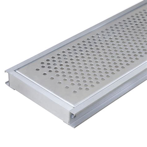 Grelha Ralo Linear Perfurada Em Inox 15x50 Cm Agua Pluvial JGC COMERCIAL