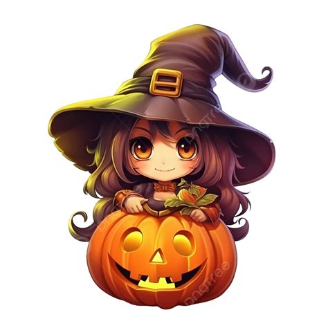 Cute Witch Pumpkin Gaming Cartoon Character Halloween Technology