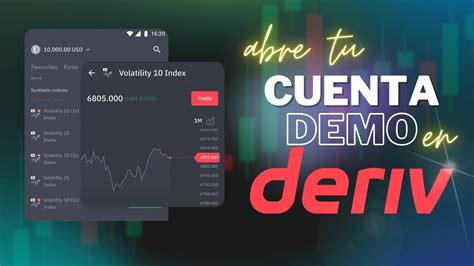 CÒMO ABRIR CUENTA DEMO EN DERIV INDICES SINTETICOS YouTube