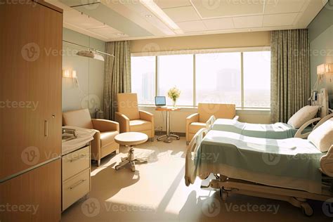 A Modern Luxury Hospital Room Interior Of Modern Hospital Room